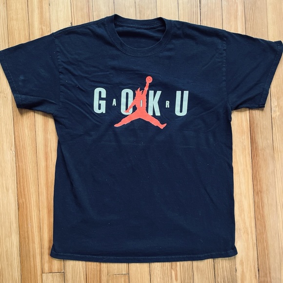 Air Goku Dragon Ball Z x Air Jordan Large Black T-shirt - Picture 2 of 2